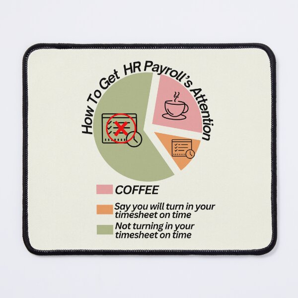 Item preview, How To Get HR Payroll's Attention Coffee Turn In Timesheet designed and sold by SunfullyYours.
