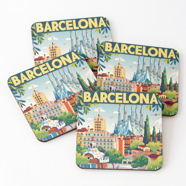 Item preview, Retro Barcelona Illustration  designed and sold by nomiraclehere.