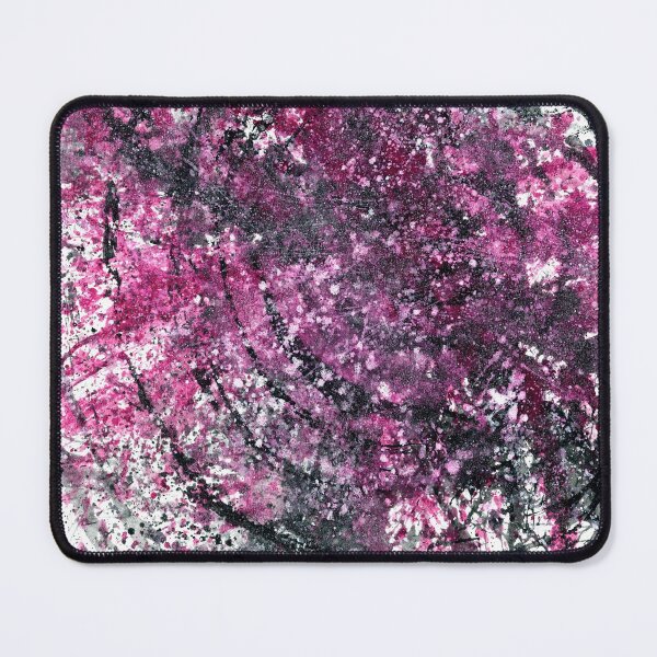 Item preview, The Spiritual Energy Within #502 Original Hand-painted Abstract Painting Detail 2 In Magenta Pink Black Jewel Tones Inspired By Cosmic Nebula Supernova Starburst Universe Interstellar Space Spiral Art designed and sold by Rainbow Artist Orlando L.