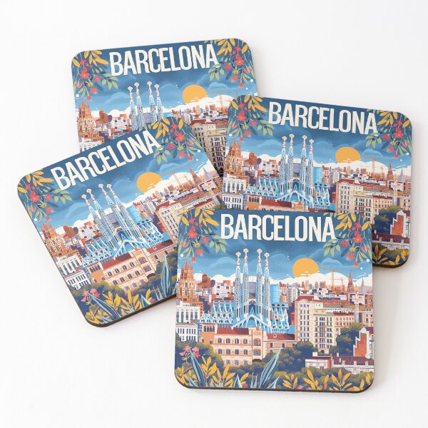 Item preview, Retro Barcelona Illustration  designed and sold by nomiraclehere.