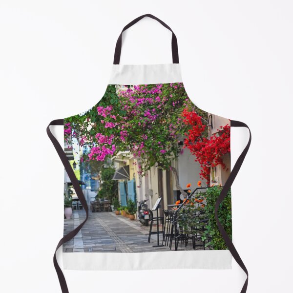Item preview, Nafplion town narrow streets with Bougainvillea flowers designed and sold by goceris.
