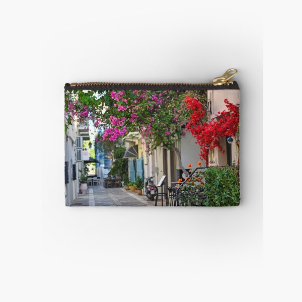 Item preview, Nafplion town narrow streets with Bougainvillea flowers designed and sold by goceris.
