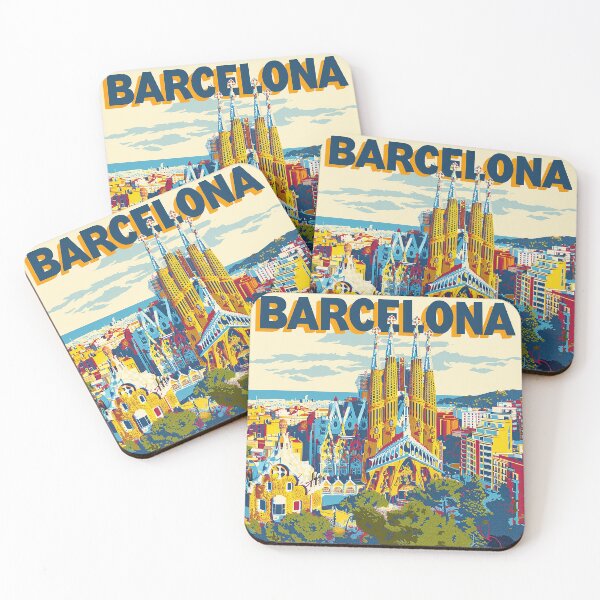 Item preview, Retro Barcelona Illustration  designed and sold by nomiraclehere.