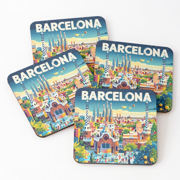 Item preview, Retro Barcelona Illustration  designed and sold by nomiraclehere.