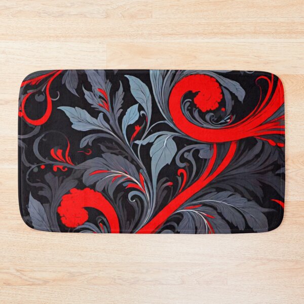 Item preview, Scarlet Symphony: Red and Black Vine and Petal Design designed and sold by GrizzlyCollective.