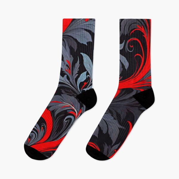 Item preview, Scarlet Symphony: Red and Black Vine and Petal Design designed and sold by GrizzlyCollective.