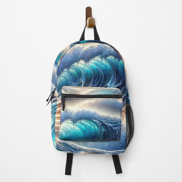 Item preview, Glittering waves at sunset watercolor designed and sold by cj-digital.