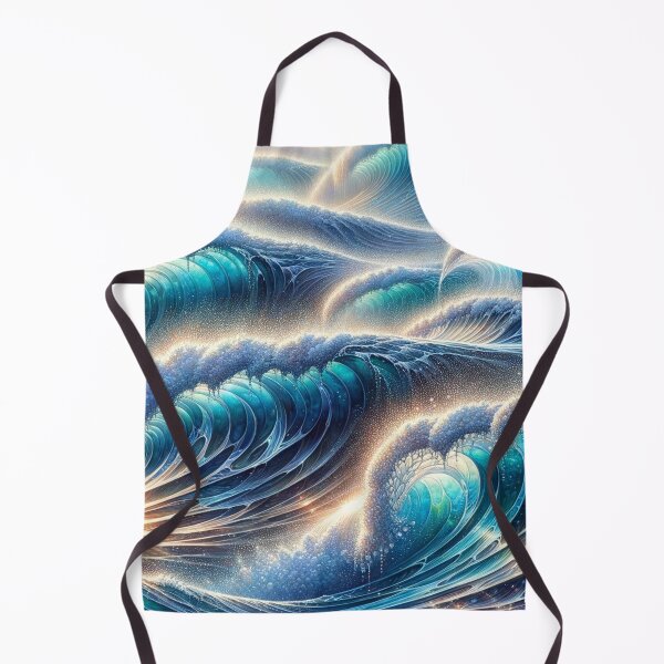 Item preview, Glittering waves at sunset watercolor designed and sold by cj-digital.