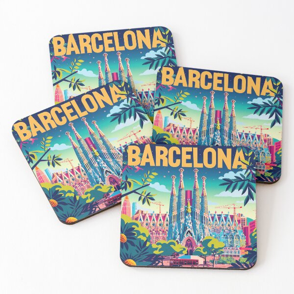 Item preview, Retro Barcelona Illustration  designed and sold by nomiraclehere.