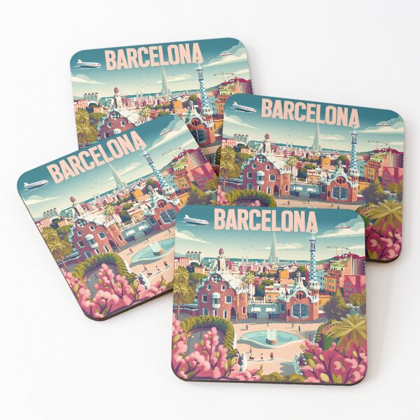 Item preview, Retro Barcelona Illustration  designed and sold by nomiraclehere.