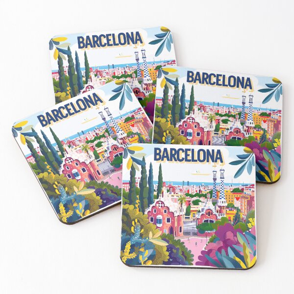 Item preview, Retro Barcelona Illustration  designed and sold by nomiraclehere.