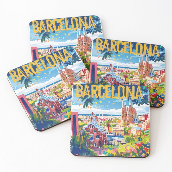Item preview, Retro Barcelona Illustration  designed and sold by nomiraclehere.