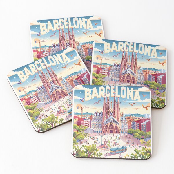 Item preview, Retro Barcelona Illustration  designed and sold by nomiraclehere.