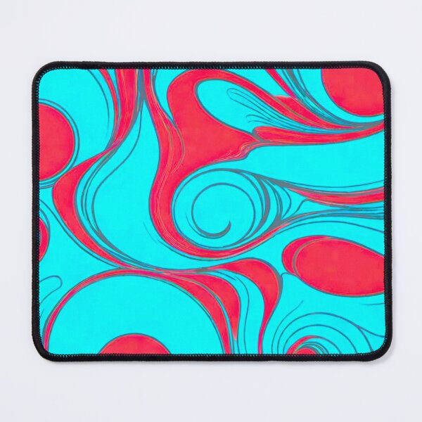 Item preview, Lava Flow: Blue and Red Abstract Artwork designed and sold by GrizzlyCollective.