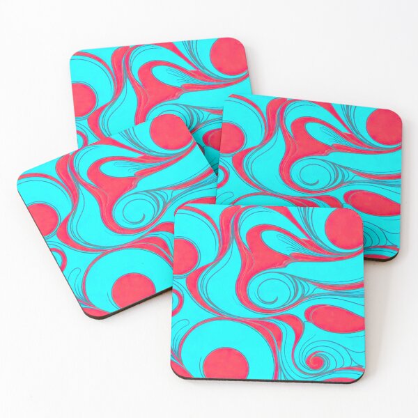 Item preview, Lava Flow: Blue and Red Abstract Artwork designed and sold by GrizzlyCollective.
