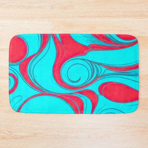 Item preview, Lava Flow: Blue and Red Abstract Artwork designed and sold by GrizzlyCollective.