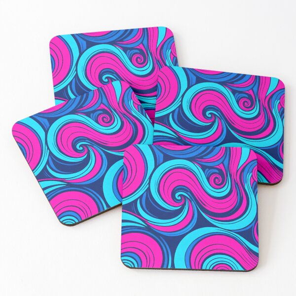 Item preview, Dynamic Spiral: Vibrant Blue and Pink Swirls designed and sold by GrizzlyCollective.