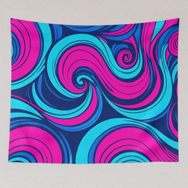 Item preview, Dynamic Spiral: Vibrant Blue and Pink Swirls designed and sold by GrizzlyCollective.