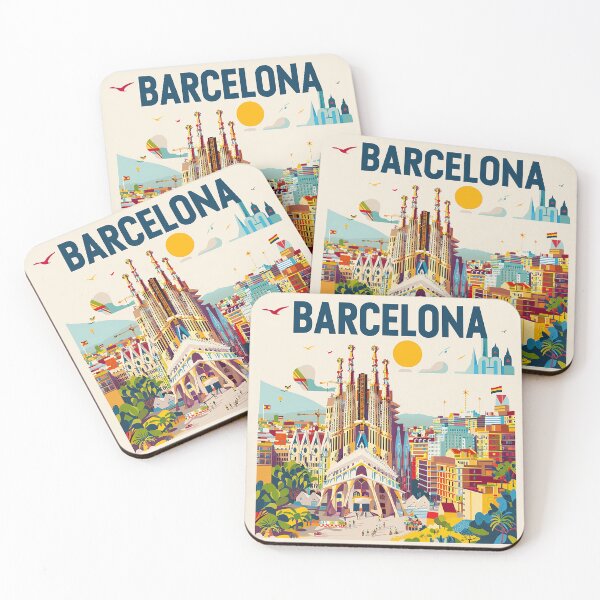 Item preview, Retro Barcelona Illustration  designed and sold by nomiraclehere.