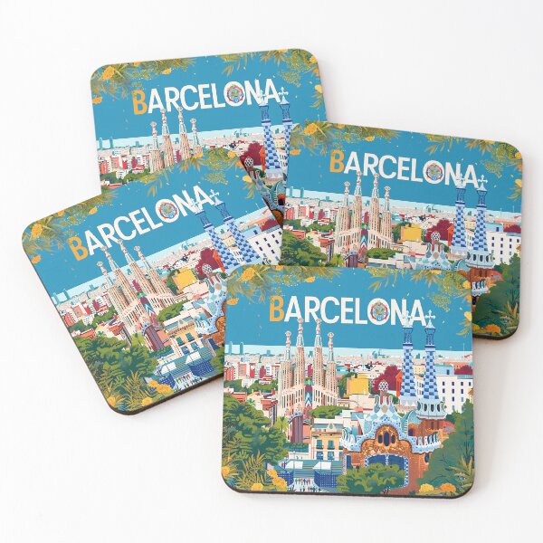 Item preview, Retro Barcelona Illustration  designed and sold by nomiraclehere.