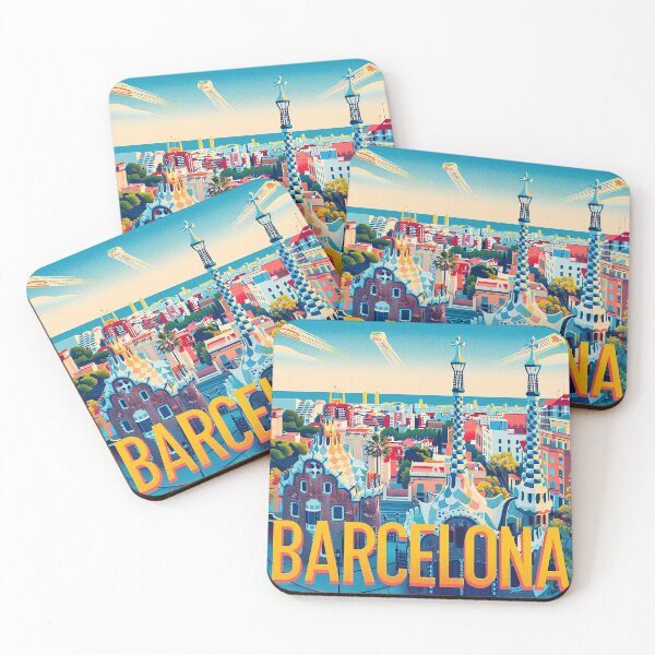Item preview, Retro Barcelona Illustration  designed and sold by nomiraclehere.