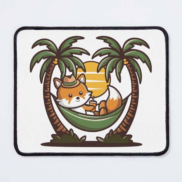 Item preview, Fox with hat in hammock designed and sold by MaateoDesign.