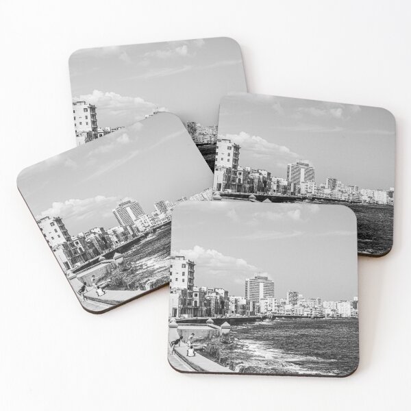 Item preview, The malecon, Havana, Cuba B&W designed and sold by Lie Yim.