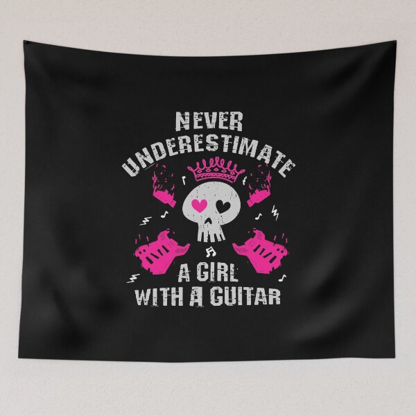 Item preview, Never underestimate a girl with a guitar designed and sold by HandicraftArt.