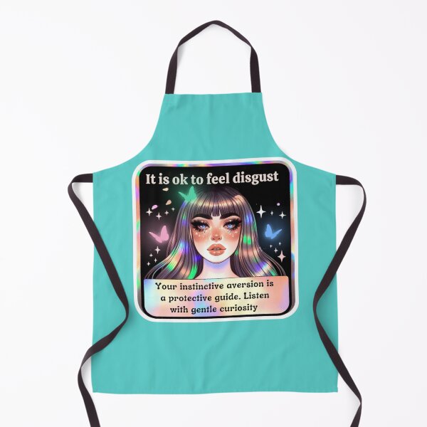 Item preview, Pastel Holographic Watercolor Sticker: Accepting Disgust, Embracing Emotional Authenticity designed and sold by Queueka.