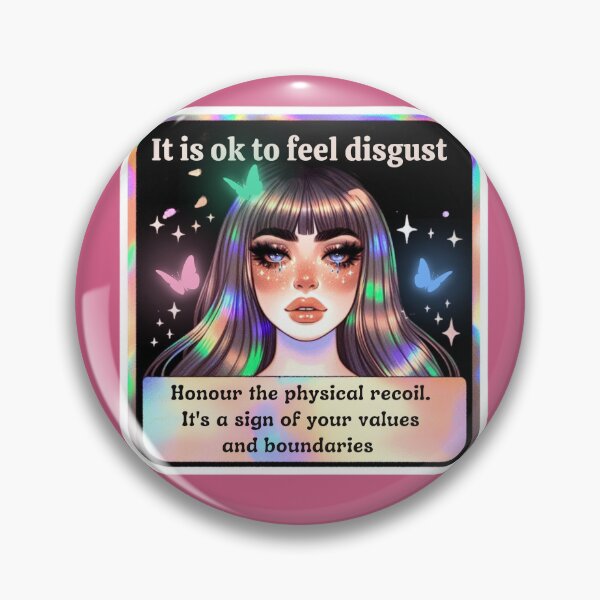 Item preview, Holographic Watercolor Sticker: Accepting Disgust, Embracing Emotional Authenticity designed and sold by Queueka.