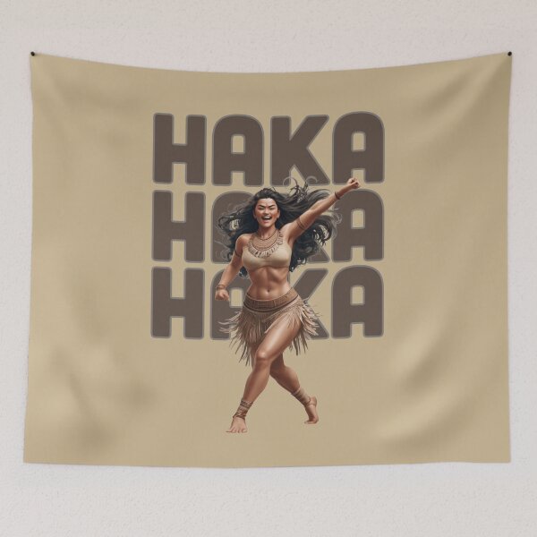 Item preview, Haka powerful woman dancer New Zealand designed and sold by La Loca.