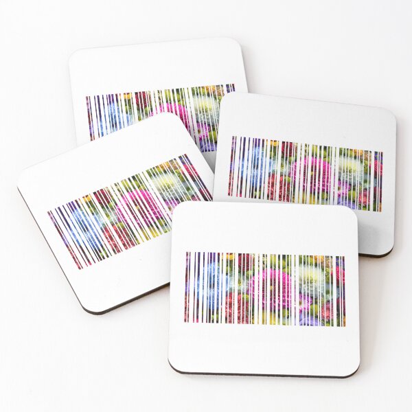 Item preview, 'I LOVE YOU'  Bar Code Floral Bouquet, original graphic artwork designed and sold by Dinahspace.