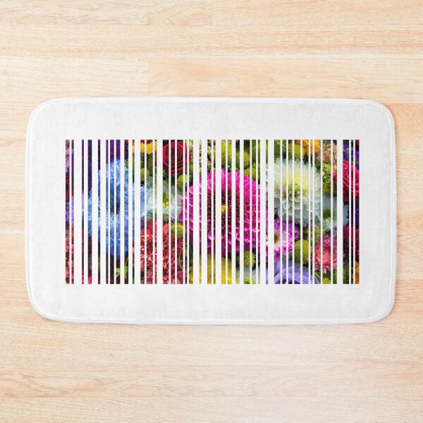 Item preview, 'I LOVE YOU'  Bar Code Floral Bouquet, original graphic artwork designed and sold by Dinahspace.