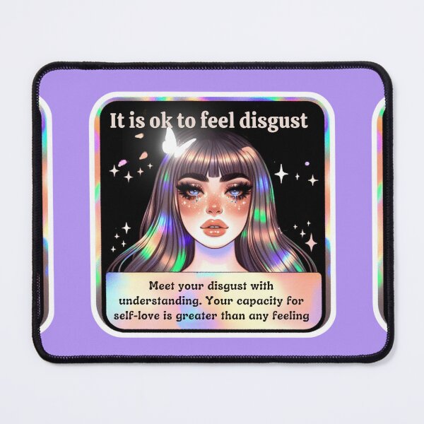 Item preview, Holographic Watercolor Sticker: Accepting Disgust, Embracing Emotional Authenticity designed and sold by Queueka.