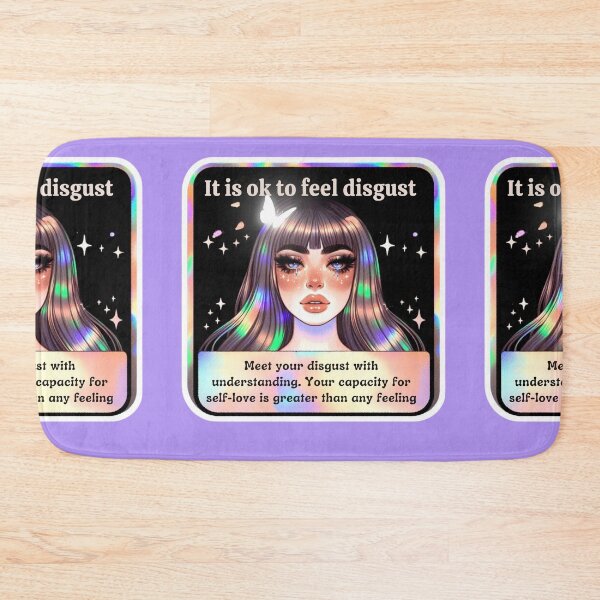 Item preview, Holographic Watercolor Sticker: Accepting Disgust, Embracing Emotional Authenticity designed and sold by Queueka.