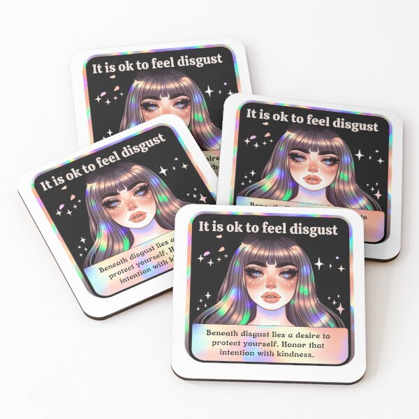 Item preview, Holographic Watercolor Sticker: Accepting Disgust, Embracing Emotional Authenticity designed and sold by Queueka.