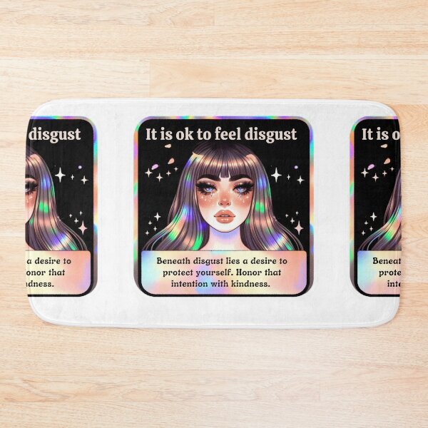 Item preview, Holographic Watercolor Sticker: Accepting Disgust, Embracing Emotional Authenticity designed and sold by Queueka.