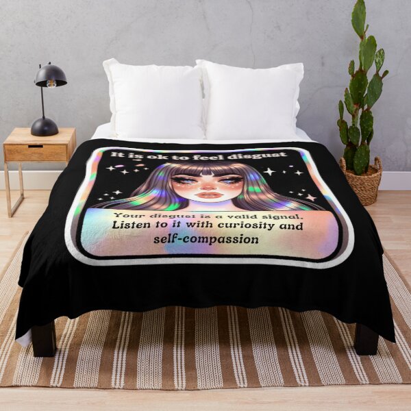 Item preview, Holographic Watercolor Sticker: Accepting Disgust, Embracing Emotional Authenticity designed and sold by Queueka.