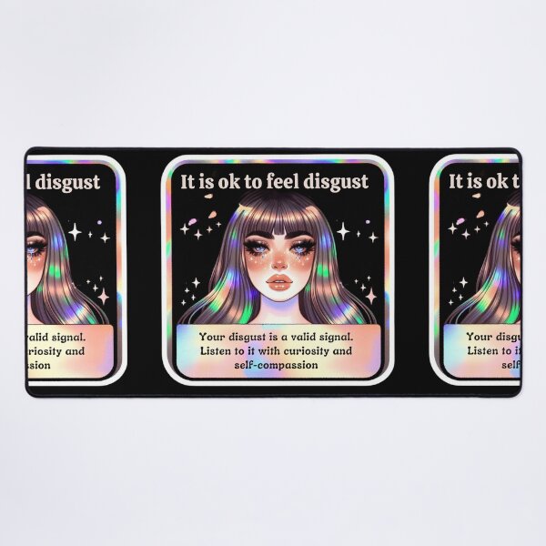 Item preview, Holographic Watercolor Sticker: Accepting Disgust, Embracing Emotional Authenticity designed and sold by Queueka.