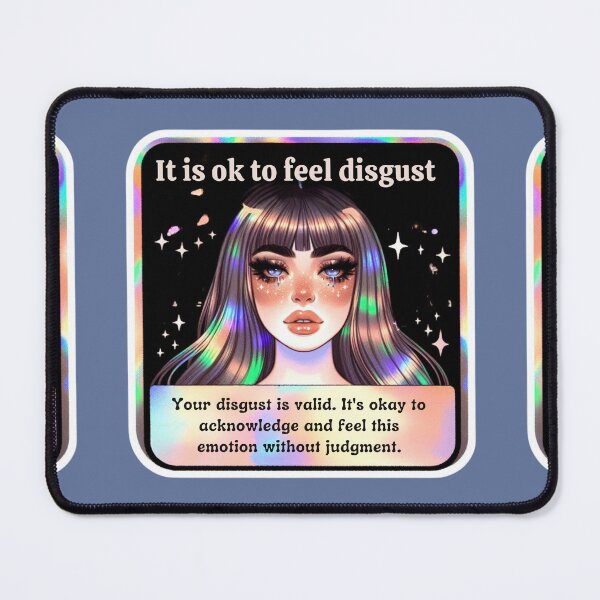 Item preview, Holographic Watercolor Sticker: Accepting Disgust, Embracing Emotional Authenticity designed and sold by Queueka.