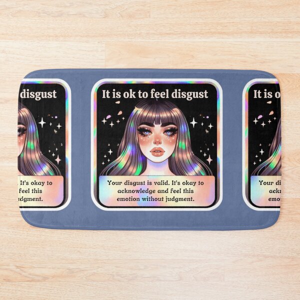Item preview, Holographic Watercolor Sticker: Accepting Disgust, Embracing Emotional Authenticity designed and sold by Queueka.