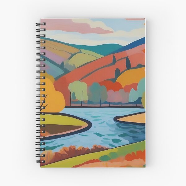 Item preview, Sweeping Autumn Hues Enfold Serene Riverside Landscape designed and sold by ArtComixHaven.