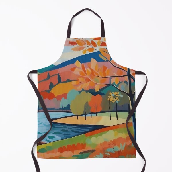 Item preview, Sweeping Autumn Hues Enfold Serene Riverside Landscape designed and sold by ArtComixHaven.