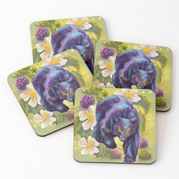 Item preview, black bea in a bush of blackberries designed and sold by captainringtail.