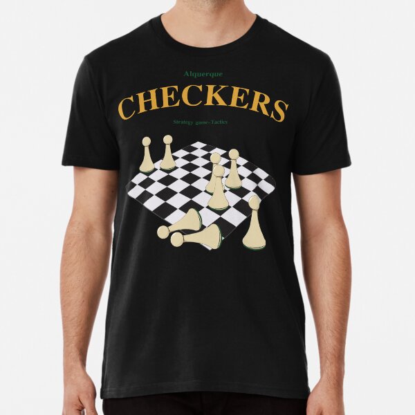 Item preview, checkers board game, printable shirt, checkers, strategy game, tactics, alquerque designed and sold by OK COOL.