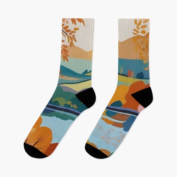 Item preview, Autumn Twilight Peaceful Sunset Over Vibrant Valley Vista designed and sold by ArtComixHaven.