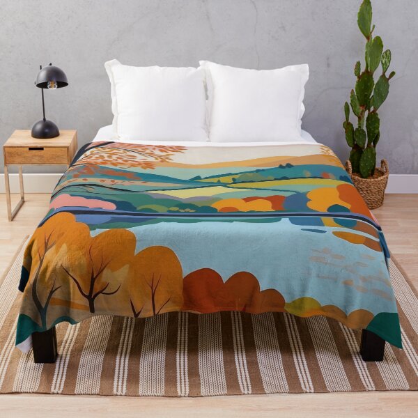 Item preview, Autumn Twilight Peaceful Sunset Over Vibrant Valley Vista designed and sold by ArtComixHaven.