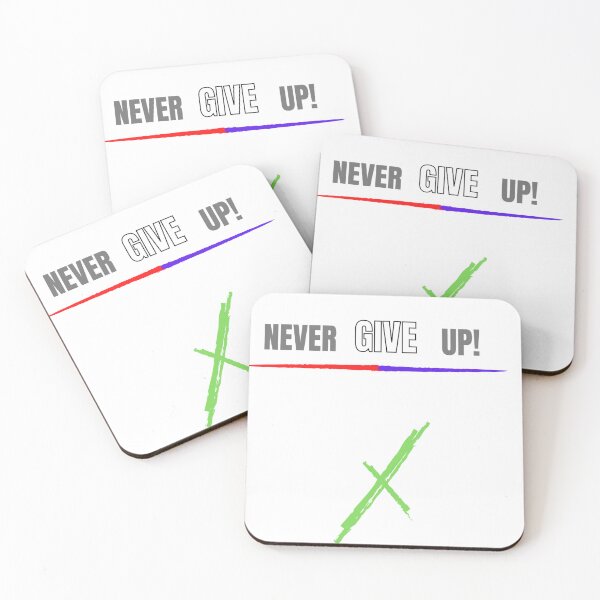 Item preview, NEVER GIVE UP. designed and sold by black-oaza.