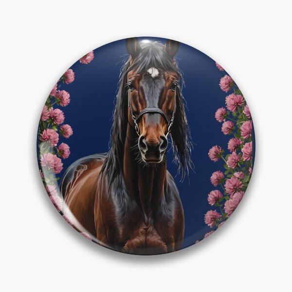 Item preview, A Morgan Horse Surrounded By Red Clover Flowers designed and sold by taiche.
