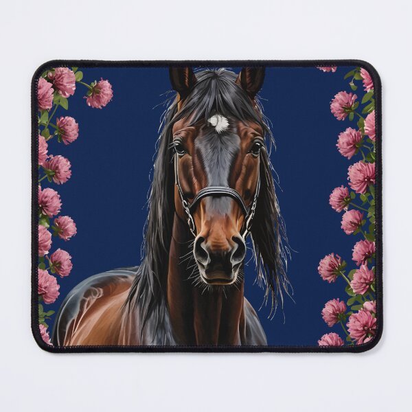 Item preview, A Morgan Horse Surrounded By Red Clover Flowers designed and sold by taiche.